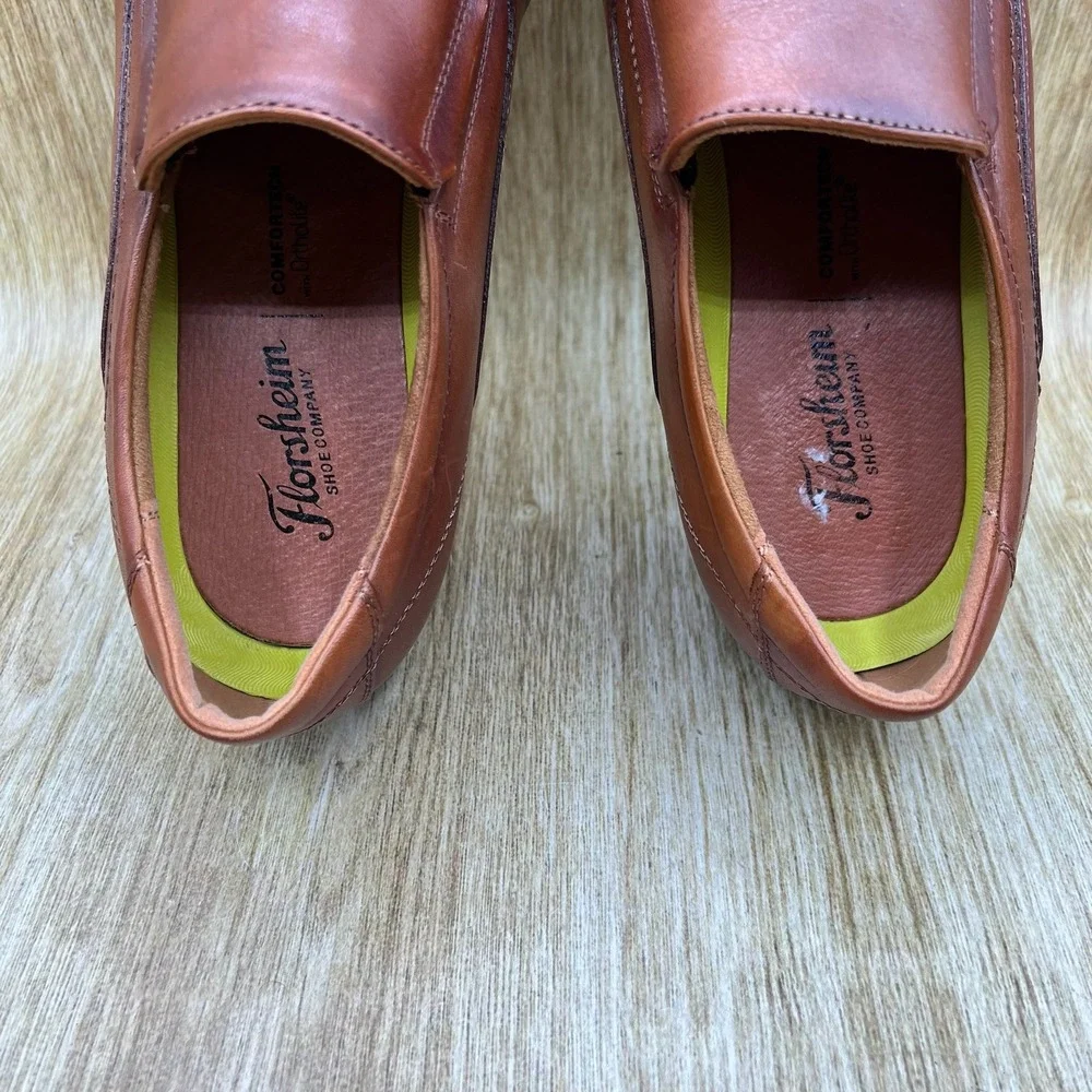 Florsheim Midtown Moc Toe Loafers Men's Size 11.5 D Brown Leather Slip On Shoes